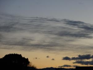 1月3日の夕雲