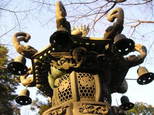 鷲宮神社灯篭彫刻