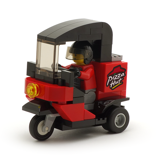 Legoオリジナル ピザ宅配バイク Prego Yb06c 10x4 156 Legoオリジナル