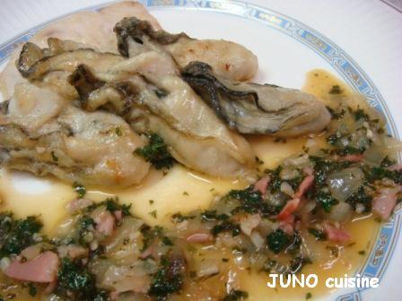Juno Cuisine 牡蠣とめかじきのムニエル ガーリックレモンソース